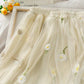 Mesh skirt, spring/summer, new style, embroidery, fairy high waist lace skirt  3638
