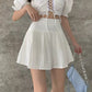 High waist skirt, summer, new style, black pleated skirt and white skirt  3647