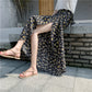 Summer, new style, chiffon split skirt, floral, high waist tie, beach sun protection holiday wrap skirt  3628