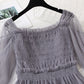 Super xiansen style thin mesh dress  3729