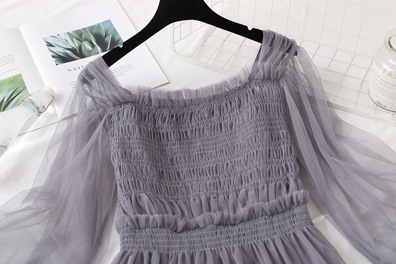 Super xiansen style thin mesh dress  3729