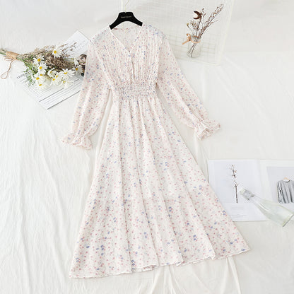 Robe fleurie coupe vent douce jupe slim tempérament slim 4088