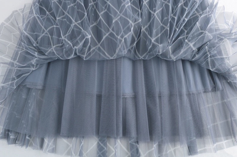 Nouveau style de début de printemps, jupe en maille, jupe plissée à imprimé écossais 3709