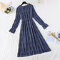 Slim Pleated Chiffon Dress French retro Platycodon skirt  4500