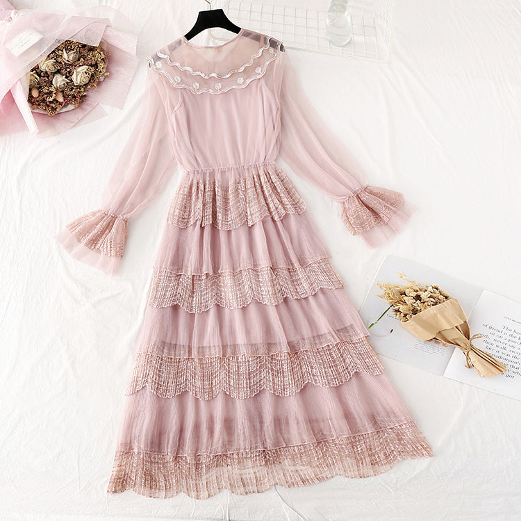 Doll collar fairy super fairy series stem orange cake long skirt  4382