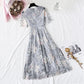 Embroidered Floral Dress national retro skirt  4427