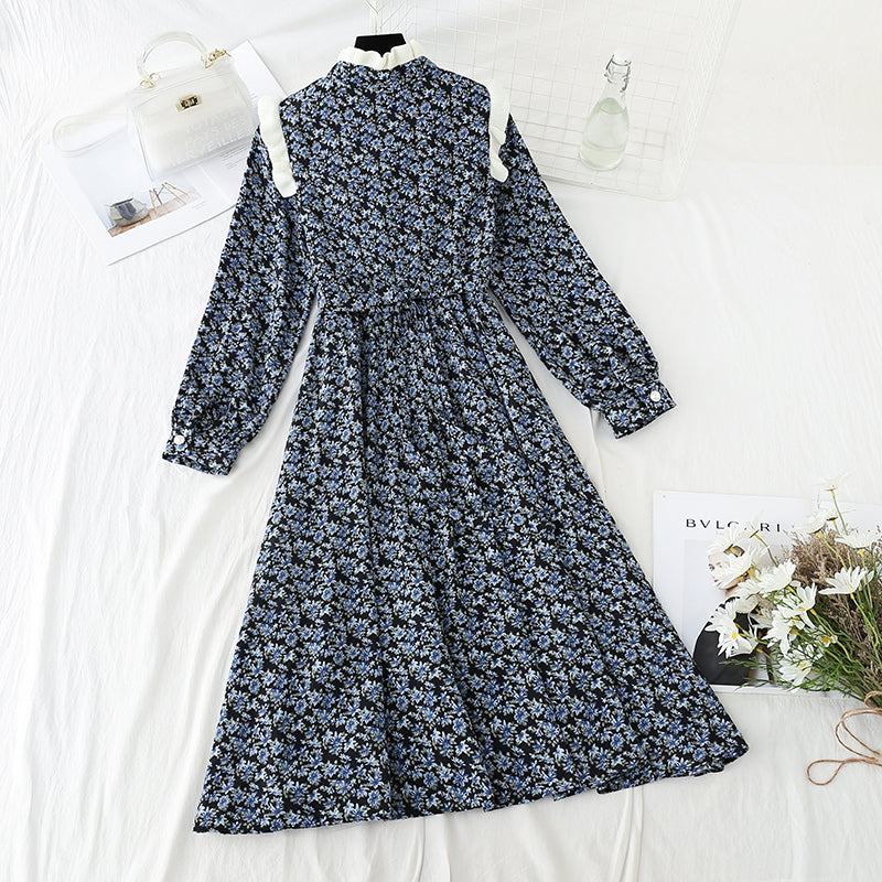 New Mori floral retro French Plush bottomed skirt  4562