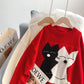 Japanese cute cartoon kitten sweater and coat  5253