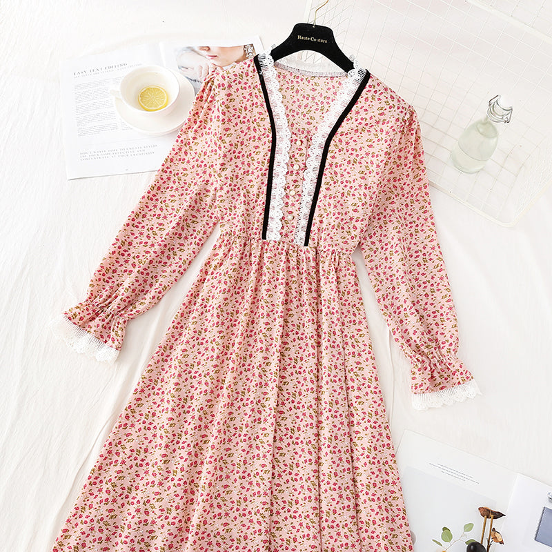 The new French knee dress is slim at the waist  4805