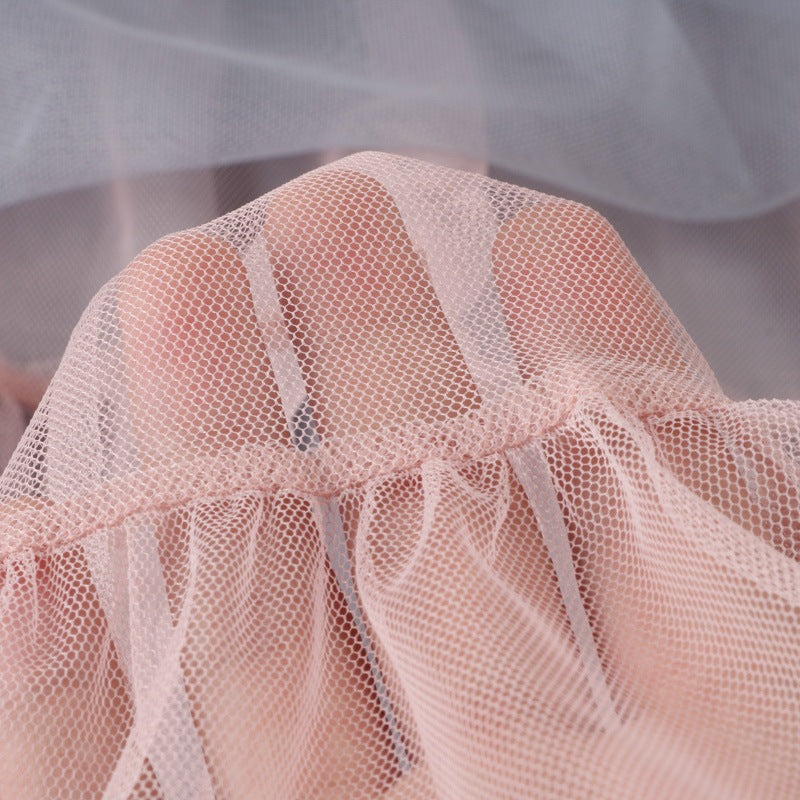 High waist skirt, spliced double gauze skirt, big A-line skirt, fairy bouffant skirt  3686