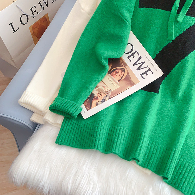 Koreanische Version des hochgeschlossenen Pullovers mit faulem Design 5229