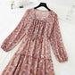 New women's Collar Chiffon Floral Dress  4716