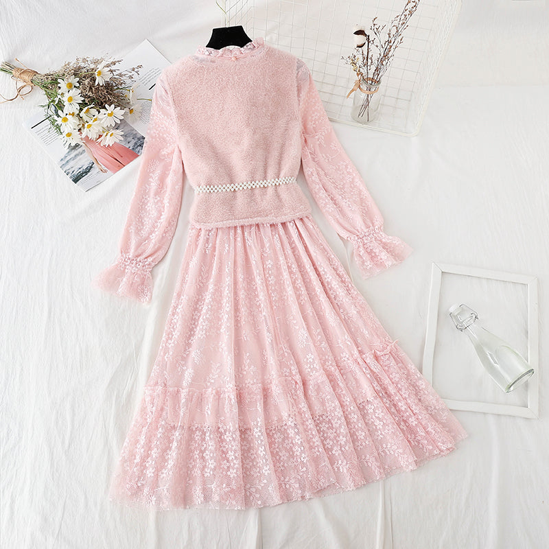 Spitzenkleid leicht reifes Temperament Rock Kinder 4067