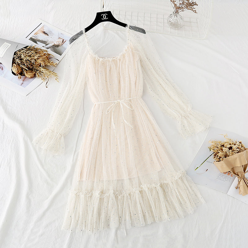 Skirt light mature style temperament foreign fairy super xiansen Department  4032