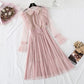 New nail bead lace up French retro super xiansen sweet skirt  4309