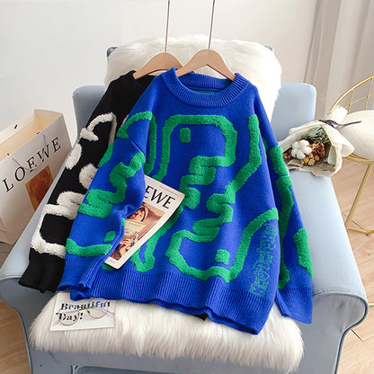 Lazy Wind dreidimensionaler Flockpullover Damen 4952