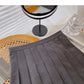 Korean version of versatile popular solid color high waist A-line skirt  5558