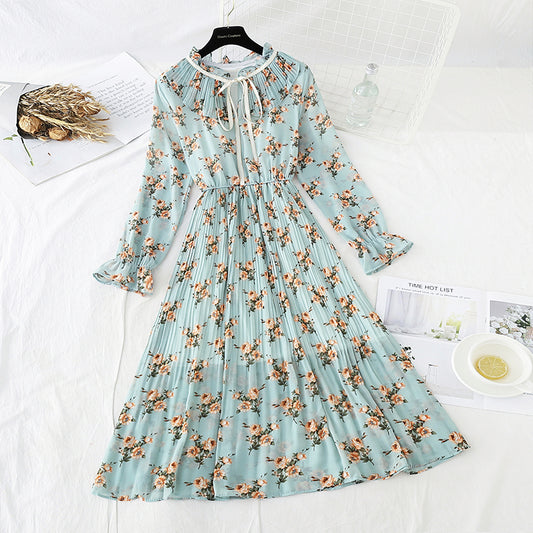 New French retro floral Platycodon grandiflorum skirt  4520