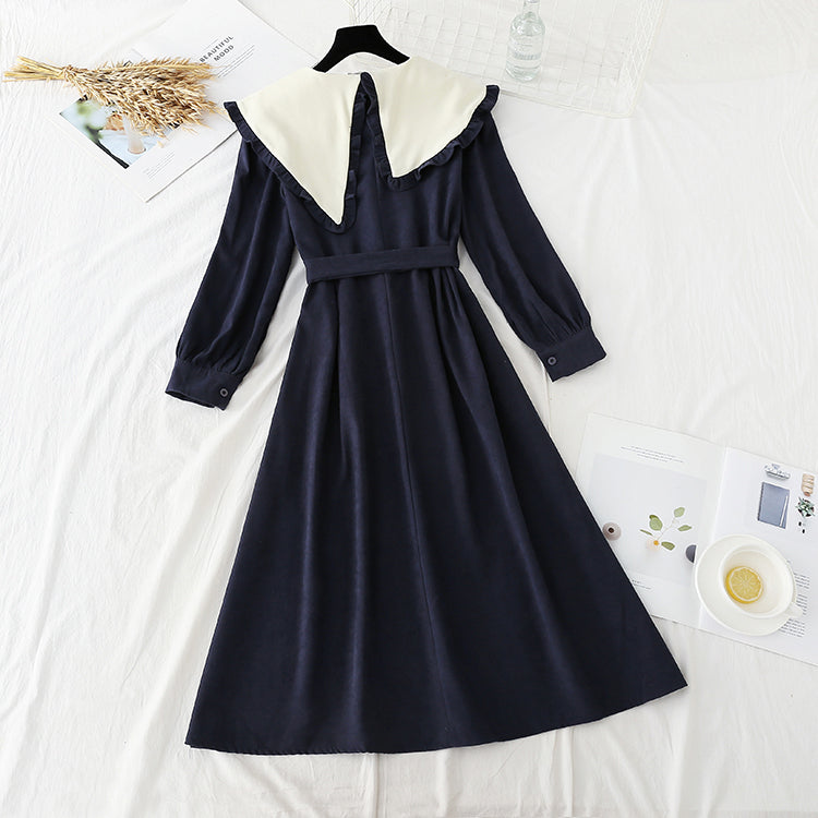 French dress women's irregular large lapel slim skirt  4750