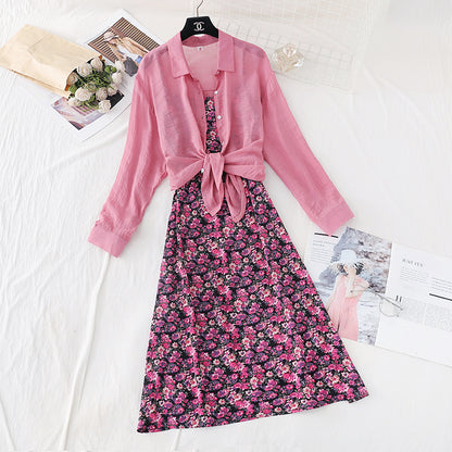 Jupe à bretelles florale Kikyo First Love Mori à manches longues 3825