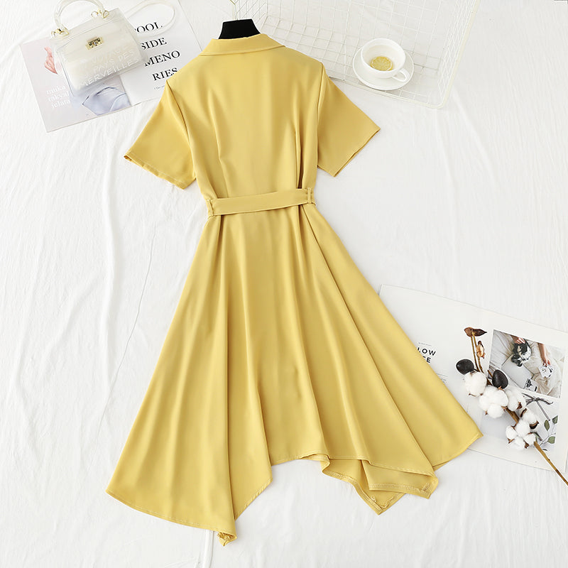 New style temperament small skirt irregular thin long skirt  4242