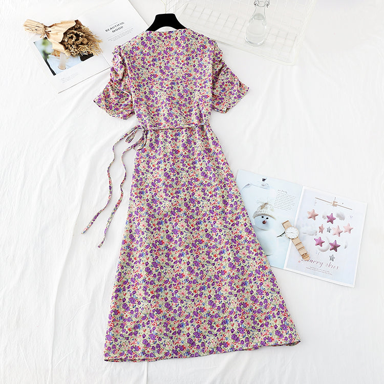 New gentle wind, slim waist, French Vintage Chiffon Skirt  4599