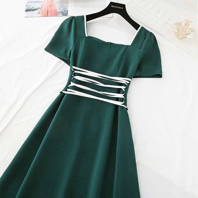 Hohe Taille zeigt dünnes Temperament Göttin Leinenkleid Kinder 4208