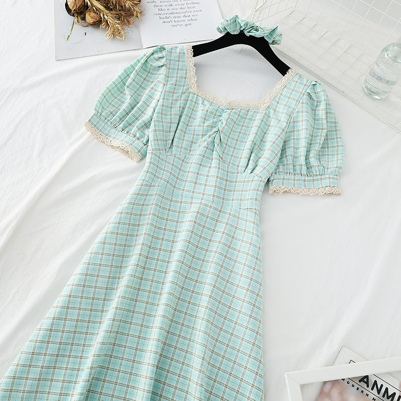 Slim waist with square neck and super Fairy Dress  4188