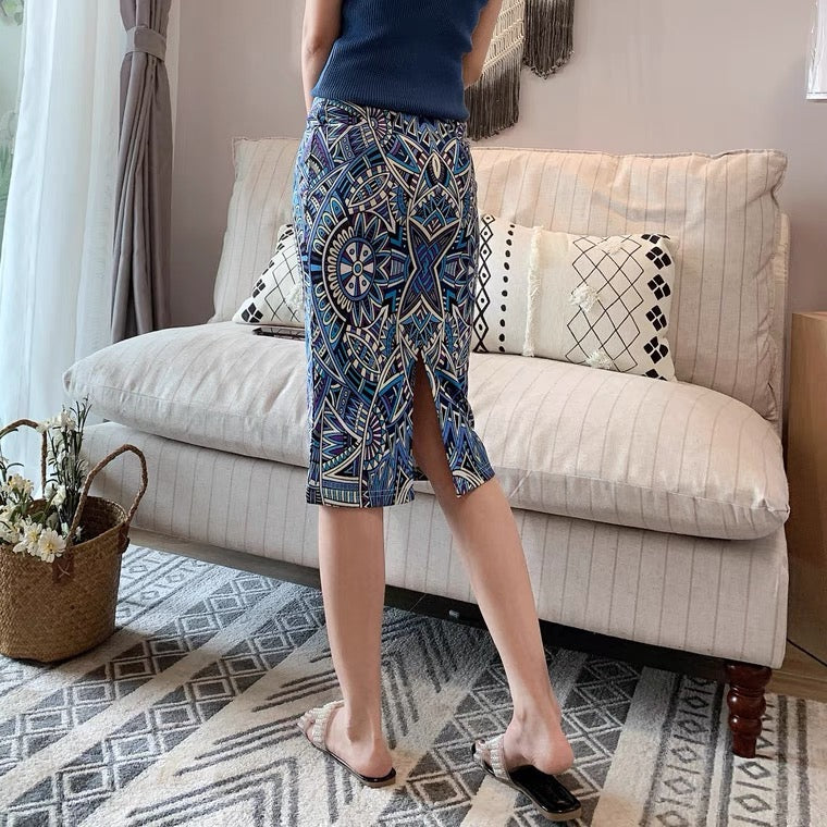 Jupe à carreaux en forme de losange, jupe Fanny haute fendue, jupe moulante tout-aller 3535