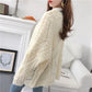 Medium length lazy wind thick sweater cardigan women 5266