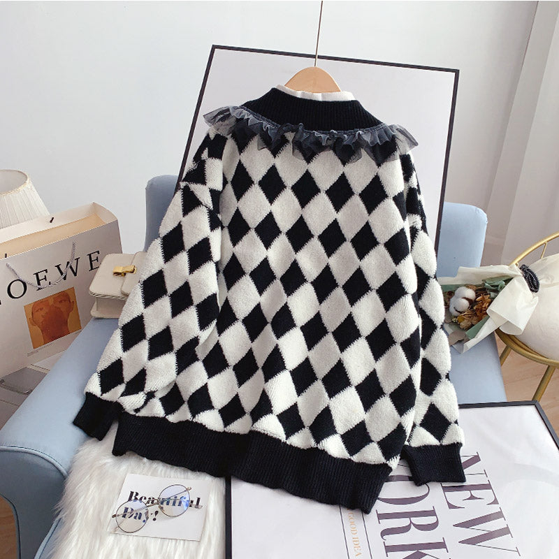 Lingge Cardigan Pullover Mantel Damen 5153 