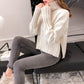 Retro High Neck Japanese sweater for women to wear Hong Kong Style  4912