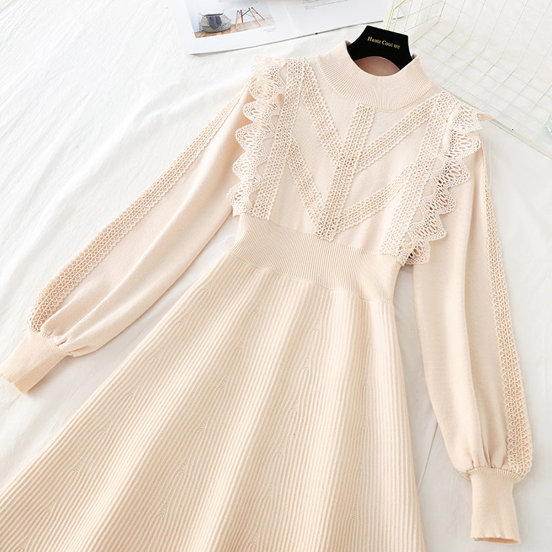 French Cut waist thin Vintage Hepburn dress  4778