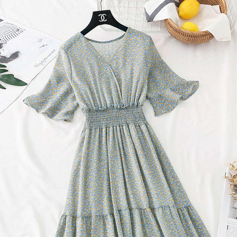 New French Vintage Chiffon langer Rock Fairy Super Fairy Serie 4592