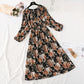 New dress French Vintage Print Dress  4028