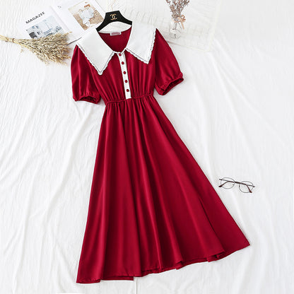 Sen Department sweet temperament baby collar small fresh long skirt  4222