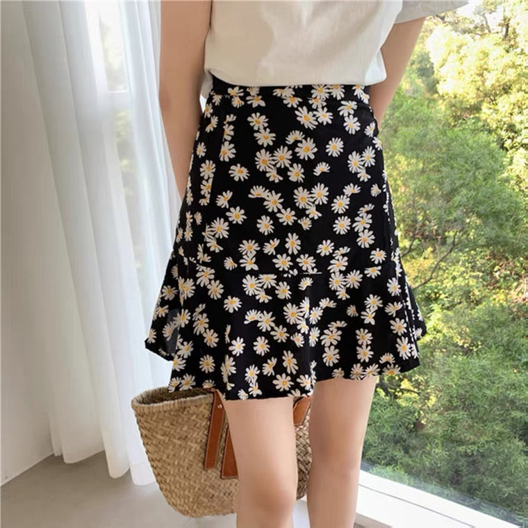 Sommer, neuer Stil Gänseblümchenrock, Blumenrock, Chiffonrock in A-Linie 3625