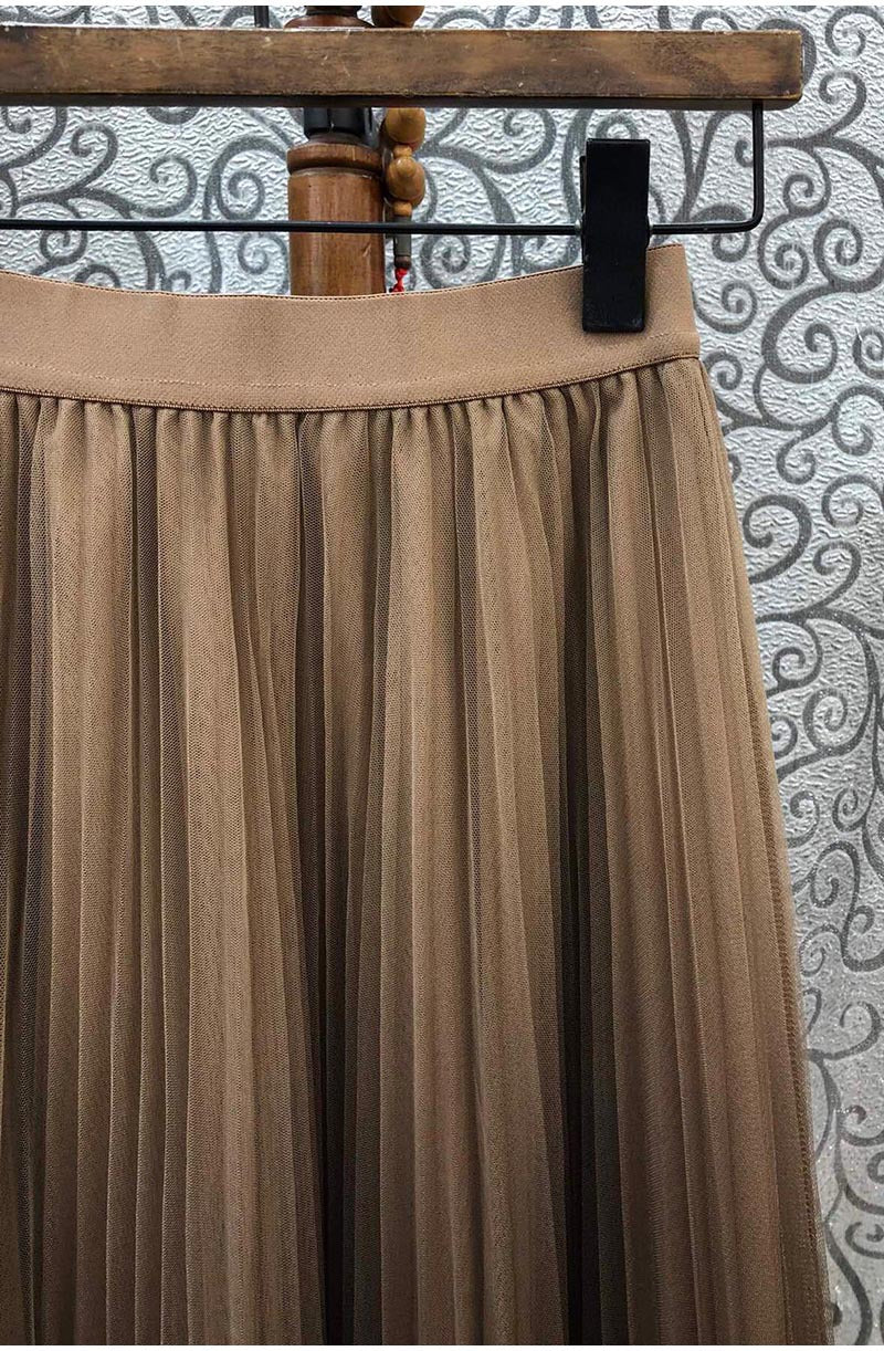 high waist elegant, fluffy fairy gauze A-line skirt  3696