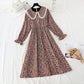 Doll neck hollow out age reducing thin dress female  4560