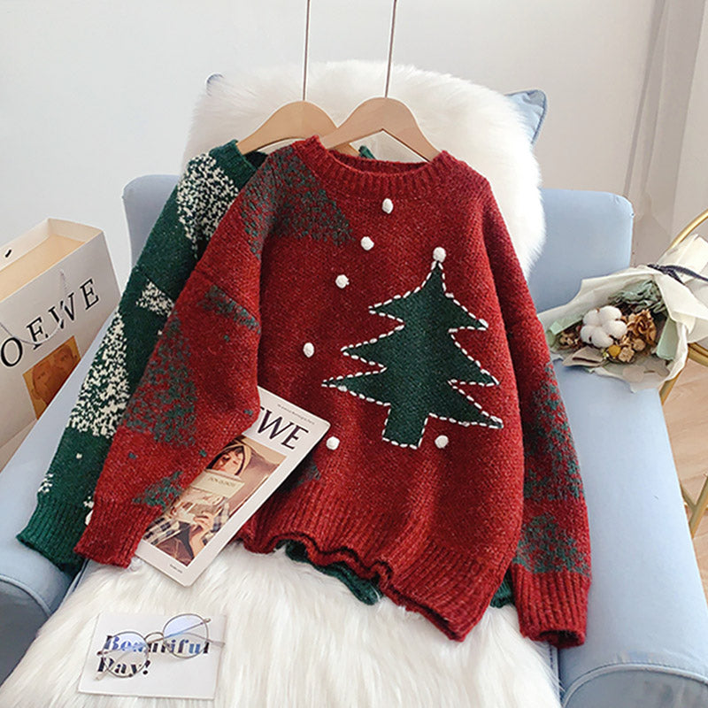 Tragen Sie eine faule Strickjacke außerhalb des Weihnachtsstils 4942