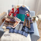 Christmas sisters high neck sweater new Knitted Top  4924