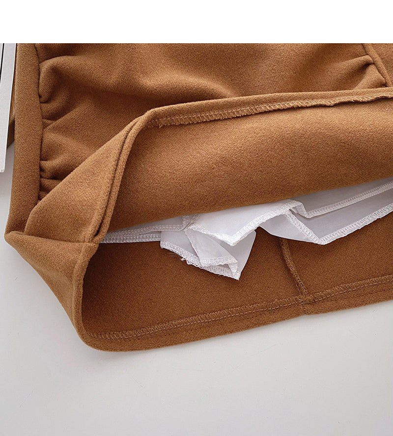 Korean fashion personalized bag hip pleated slim skirt  5501