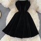 Suspender skirt gold velvet diamond studded strapless dress  3746