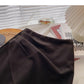 Design sense pleated Hip Wrap high waist slim fashion A-shaped skirt  5437