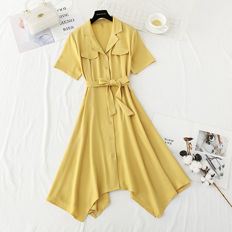 New style temperament small skirt irregular thin long skirt  4242