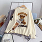 Bear sweater loose, lazy, foreign style, versatile sweater  4915