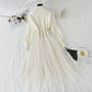 New style bottom sweater stitched mesh French fairy dress  4438