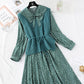Knitted vest Sen sweater sweet wave point Chiffon Skirt Set two-piece set  3991