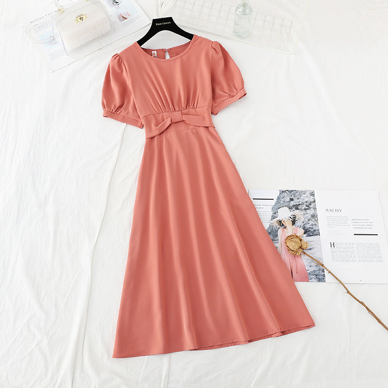 The new waist is slim, goddess style design sense, minority French skirt  4693