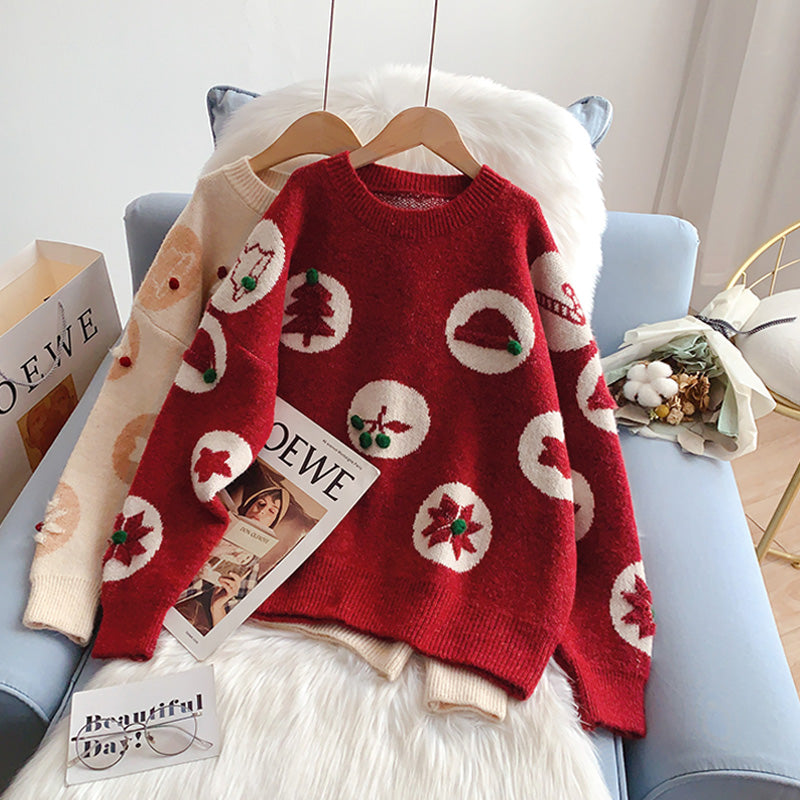 Christmas clothes sister sweater  5256